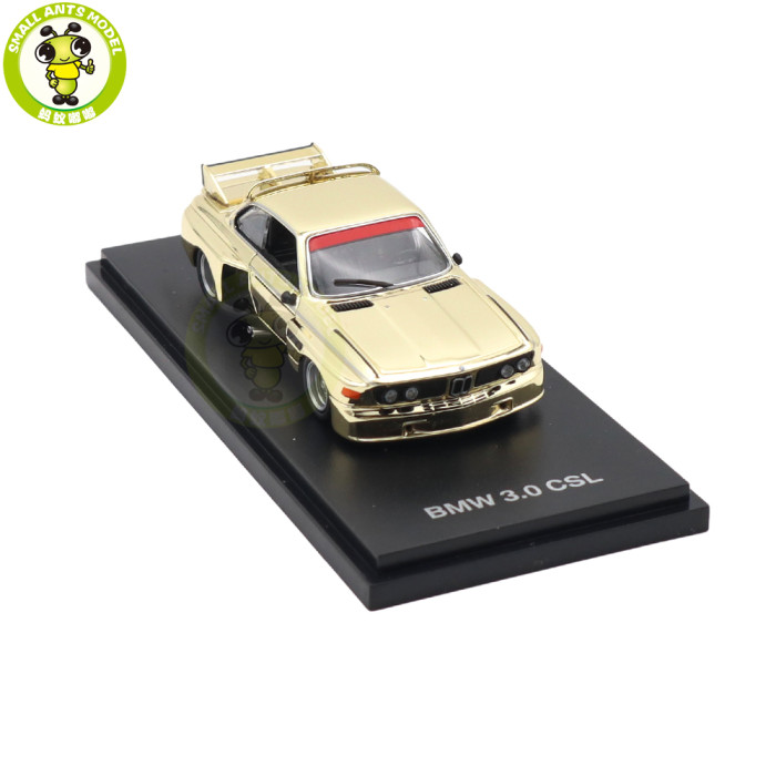 1/64 Almost Real BMW 3.0 CSL 2002 Z8 M3 Golden Chrome Diecast Model Toys Car Gifts For Friends