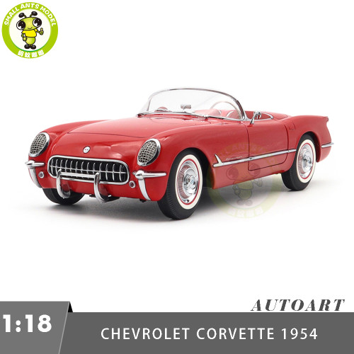 1/18 Chevrolet Corvette 1954 Autoart 71082 Red Diecast Model Car Gifts For Friends Father