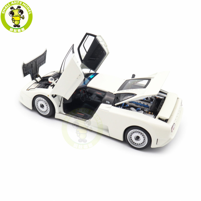 1/18 Bugatti EB110 GT Autoart 70978 White Diecast Model Car Toys Boys Girls Gifts