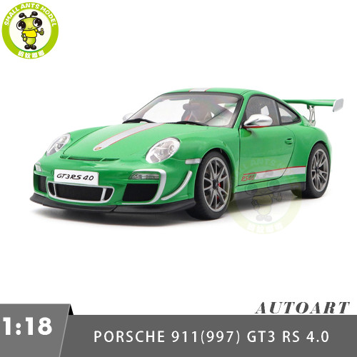 1/18 Porsche 911 997 GT3 RS 4.0 Autoart 78149 Green Diecast Model Car Gifts For Friends