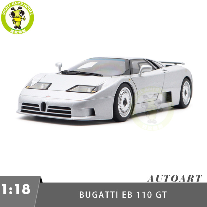 1/18 Bugatti EB110 GT Autoart 70979 Silver Diecast Model Car Gifts For Friends