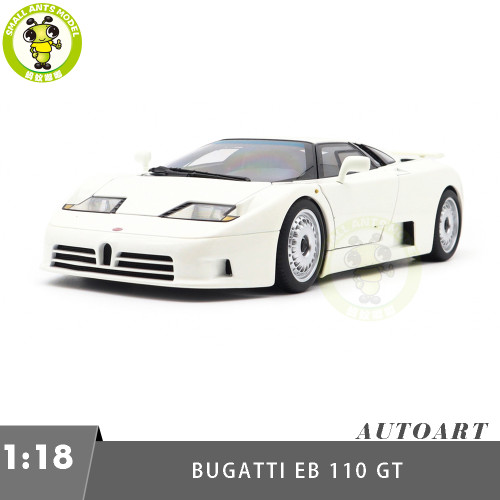1/18 Bugatti EB110 GT Autoart 70978 White Diecast Model Car Toys Boys Girls Gifts