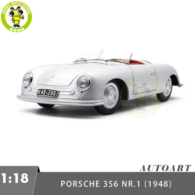 1/18 Porsche 356 NR.1 1948 Autoart 78072 Silver Diecast Model Car Gifts For Friends