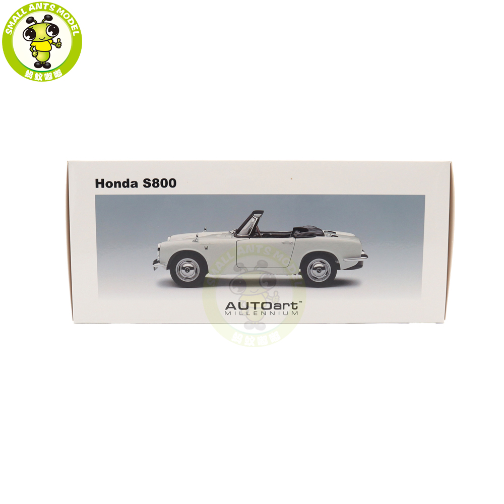 1/18 Honda S800 AUTOart 73278 White Diecast Model Car Gifts For