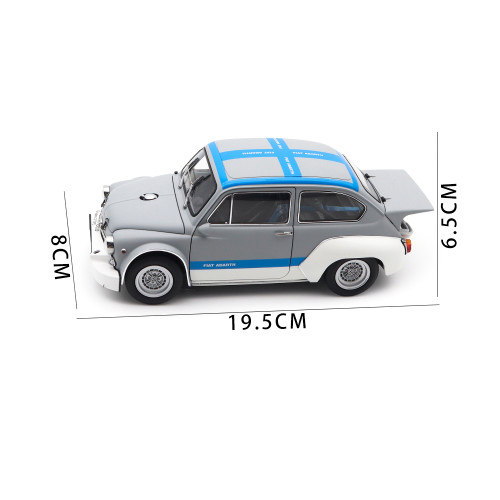 1/18 Fiat ABARTH 1000 TCR AUTOart 72642 Matt Grey / Blue Stripes Diecast Model Car Gifts For Friends