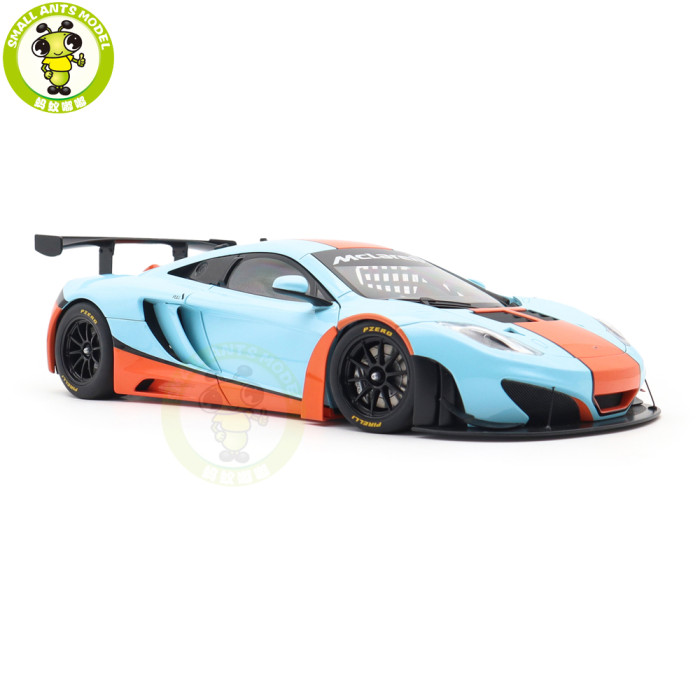 1/18 McLaren 12C GT3 Autoart 81343 Blue/Orange Paint Scheme Model Toy Car Gifts For Father Friends
