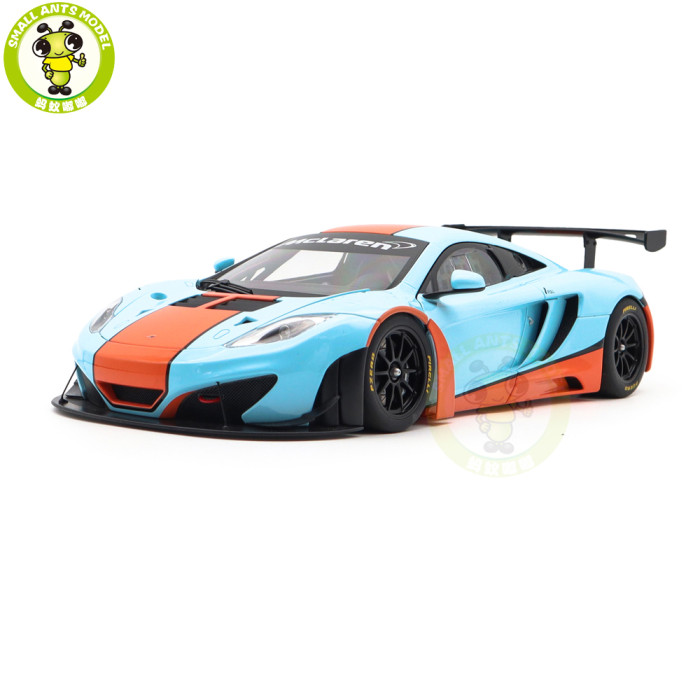 1/18 McLaren 12C GT3 Autoart 81343 Blue/Orange Paint Scheme Model Toy Car Gifts For Father Friends