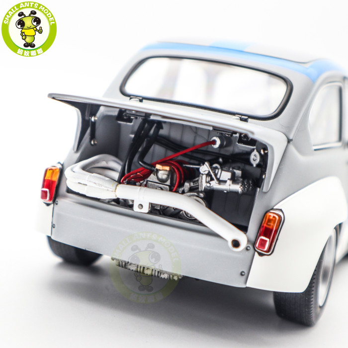 1/18 Fiat ABARTH 1000 TCR AUTOart 72642 Matt Grey / Blue Stripes Diecast Model Car Gifts For Friends