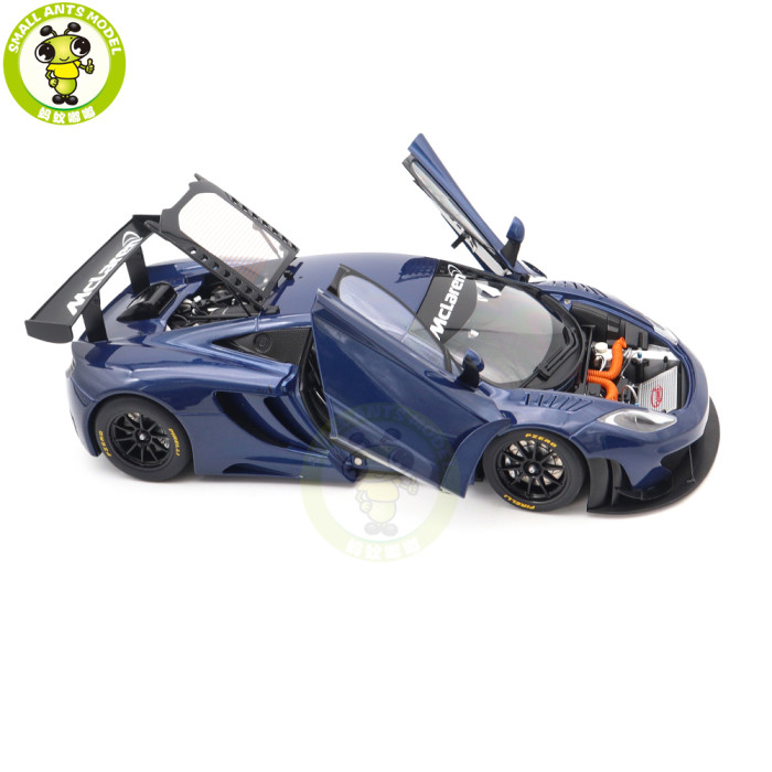 1/18 McLaren 12C GT3 Autoart 81344 Azure Blue Model Toy Car Gifts For Father Friends
