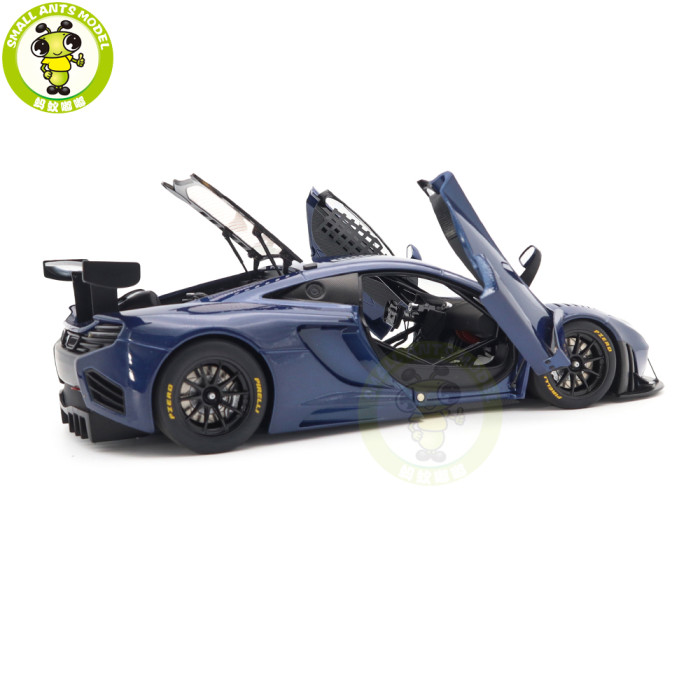 1/18 McLaren 12C GT3 Autoart 81344 Azure Blue Model Toy Car Gifts For Father Friends
