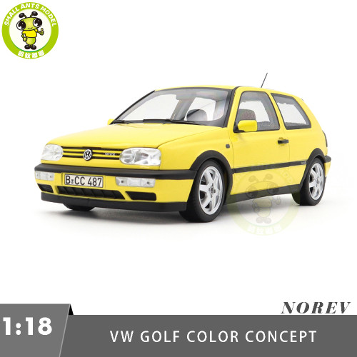 1/18 VW Volkswagen Golf GTI 1994 Norev 188507 Color Concept Yellow Diecast Model Toys Car Boys Girls Gifts