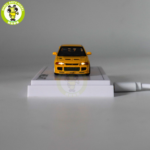 1/64 Whelart Mitsubishi Lancer Evolution III EVO 3 Lighting Function Diecast Model Toy Car Gifts For Friends