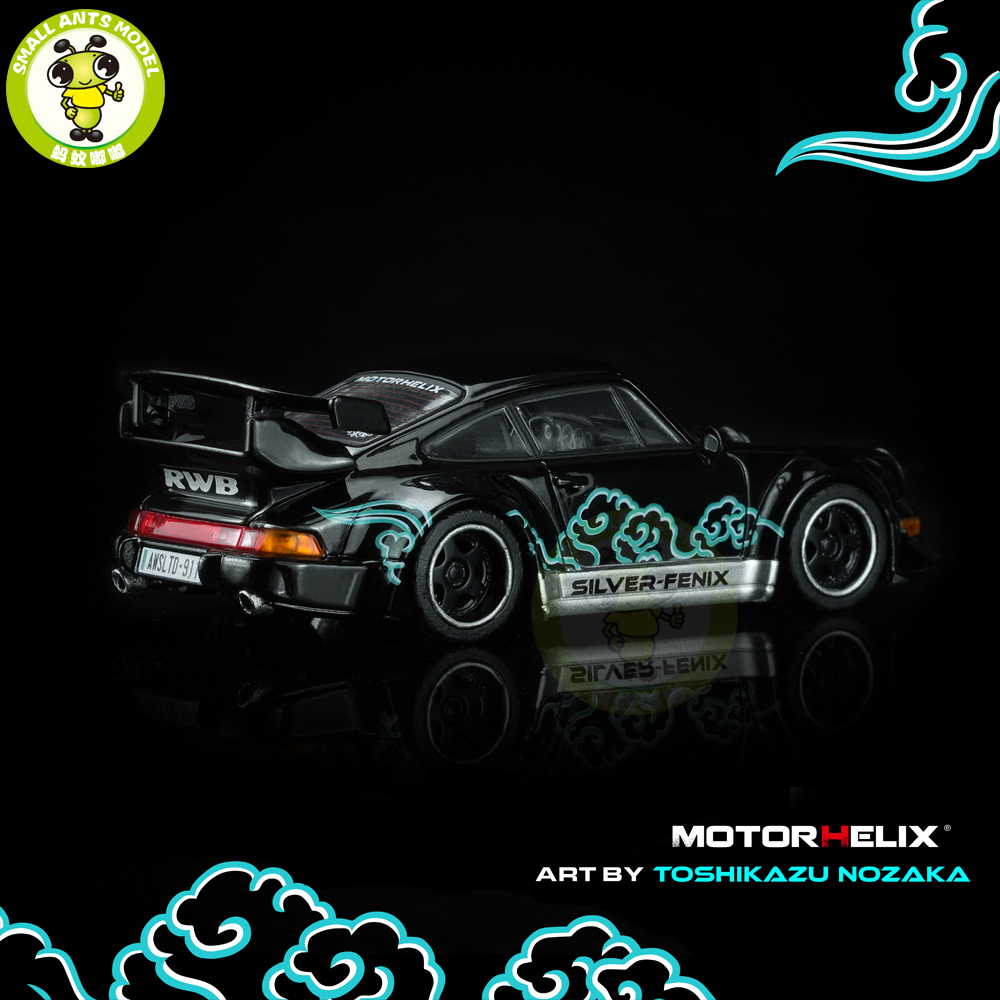 Pre-order 1/64 RWB Porsche 964 Silver‑Fenix Motorhelix Diecast