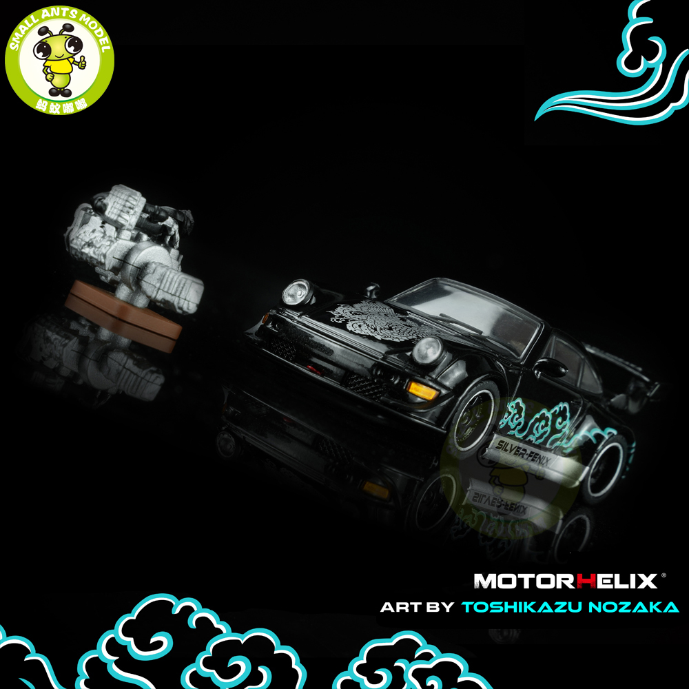 Pre-order 1/64 RWB Porsche 964 Silver‑Fenix Motorhelix Diecast