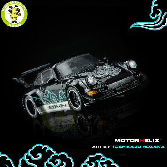 Pre-order 1/64 RWB Porsche 964 Silver‑Fenix Motorhelix Diecast Model Car Gifts For Friends
