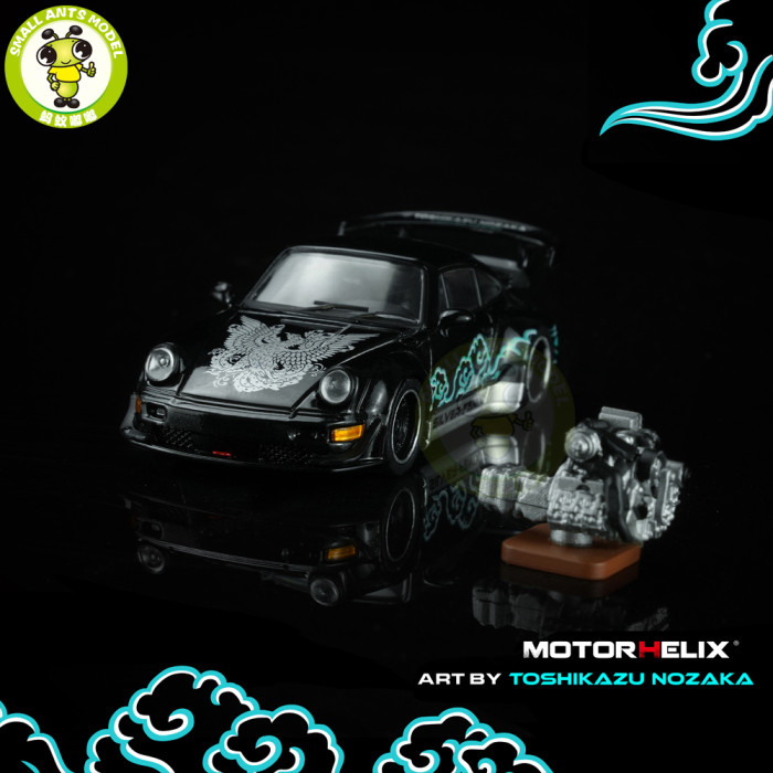 Pre-order 1/64 RWB Porsche 964 Silver‑Fenix Motorhelix Diecast Model Car Gifts For Friends