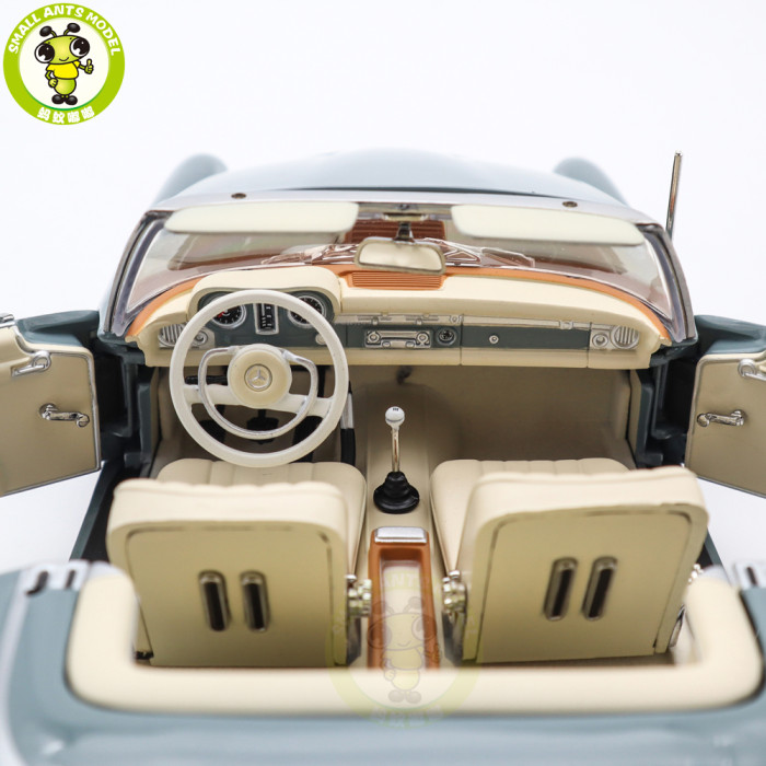 1/18 Mercedes Benz 230 SL 1963 W113 Norev 183992 Horizon Blue Diecast Model Toys Car Gifts For Father Friends
