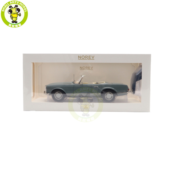 1/18 Mercedes Benz 230 SL 1963 W113 Norev 183992 Horizon Blue Diecast Model Toys Car Gifts For Father Friends