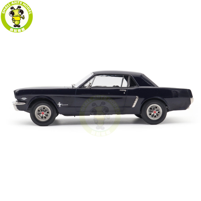 1/18 Ford Mustang Hardtop Coupe 1965 Norev 182805 Nightmist Blue Metallic Diecast Model Toy Car Gifts For Friends Father