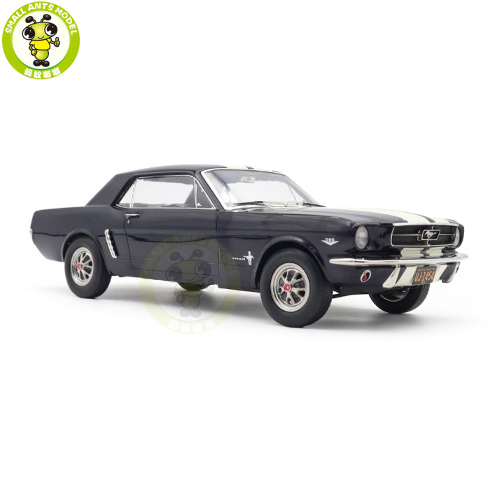 1/18 Ford Mustang Hardtop Coupe 1965 Norev 182805 Nightmist Blue Metallic Diecast Model Toy Car Gifts For Friends Father