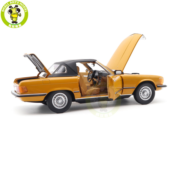 1/18 Mercedes Benz 450 SL 1975 R107 Norev 183350 Cayenne Orange Diecast Model Toys Car Gifts For Father Friends