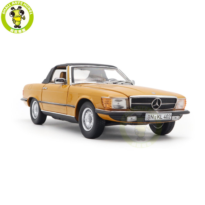 1/18 Mercedes Benz 450 SL 1975 R107 Norev 183350 Cayenne Orange Diecast Model Toys Car Gifts For Father Friends