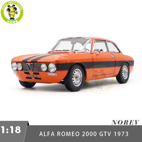 1/18 Alfa Romeo 2000 GTV 1973 Norev 187918 Orange Diecast Model Toys Car Gifts For Father Friends