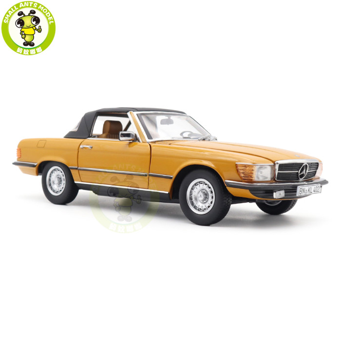 1/18 Mercedes Benz 450 SL 1975 R107 Norev 183350 Cayenne Orange Diecast Model Toys Car Gifts For Father Friends