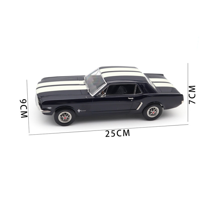 1/18 Ford Mustang Hardtop Coupe 1965 Norev 182805 Nightmist Blue Metallic Diecast Model Toy Car Gifts For Friends Father