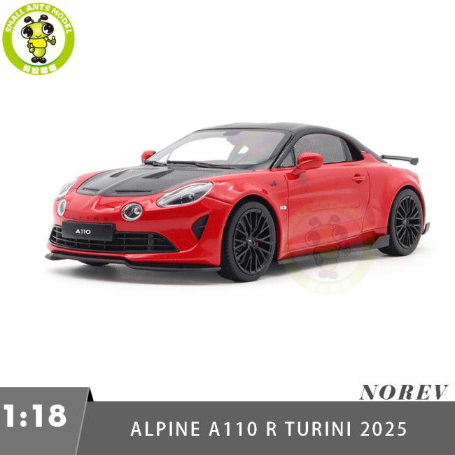 1/18 Alpine A110 R Turini 2025 Norev 185443 Seismic Red Diecast Model Toys Car Boys Girls Gifts