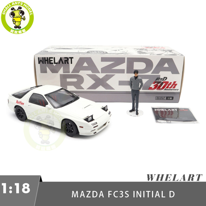 1/18 Mazda RX-7 RX 7 Initial D FC3S 30th Anniversary Whelart Diecast Model Toy Car Gifts For Friends Father