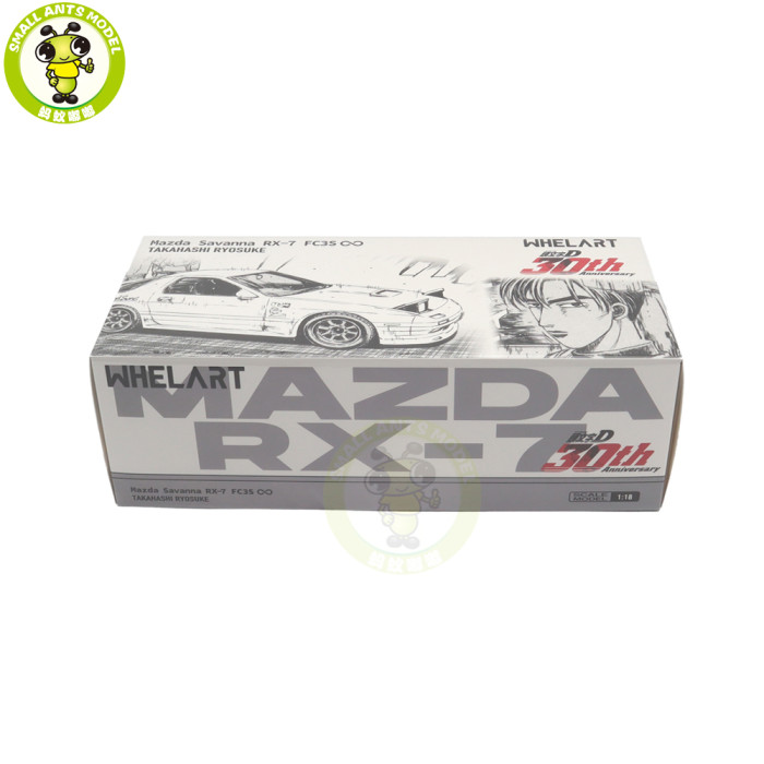 1/18 Mazda RX-7 RX 7 Initial D FC3S 30th Anniversary Whelart Diecast Model Toy Car Gifts For Friends Father