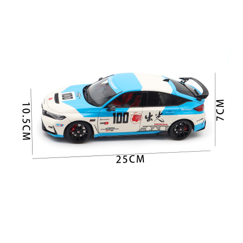 1/18 MOTORHELIX Honda Civic TYPE R (FL5) Diecast Model Toy Car Gifts For Father Friends