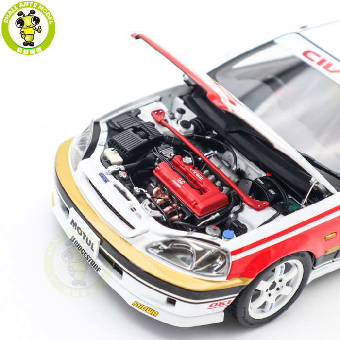 1/18 MOTORHELIX Honda CIVIC Type R EK9 Diecast Model Toy Car Gifts For Father Friends