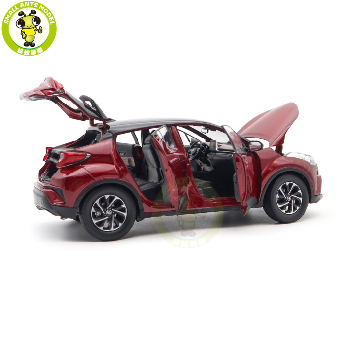 1/18 Toyota IZOA Red With Black Roof Diecast Model Toy Car Gifts For Friends