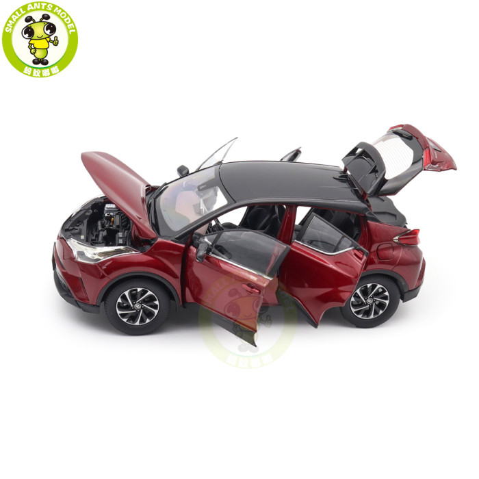 1/18 Toyota IZOA Red With Black Roof Diecast Model Toy Car Gifts For Friends