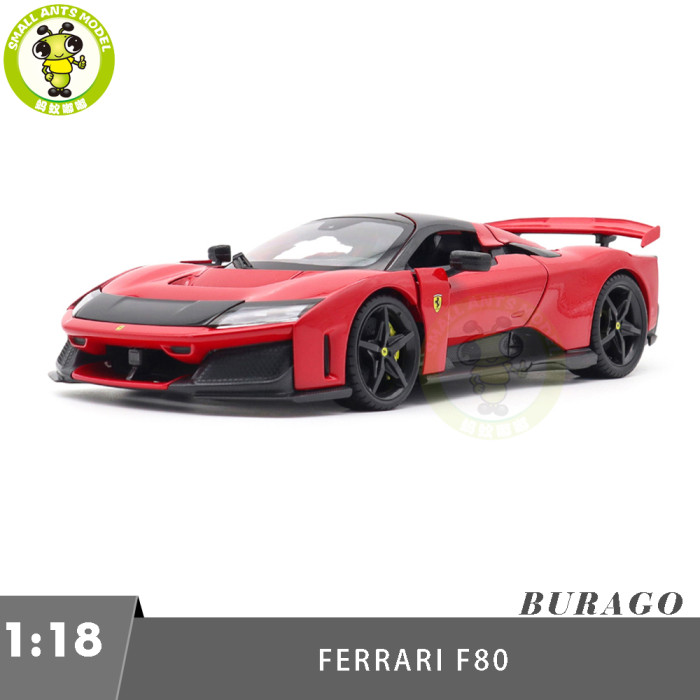 1/18 Ferrari F80 Bburago 16022 Diecast Model Racing Car Toys Gifts For Friends