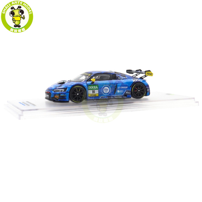 1/64 Kiloworks Audi R8 LMS GT3 EVO II 2025 Scherer Sport PHX Diecast Model Toys Car Boys Girls Gifts