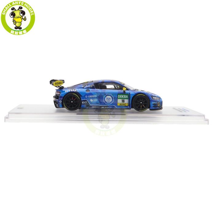 1/64 Kiloworks Audi R8 LMS GT3 EVO II 2025 Scherer Sport PHX Diecast Model Toys Car Boys Girls Gifts