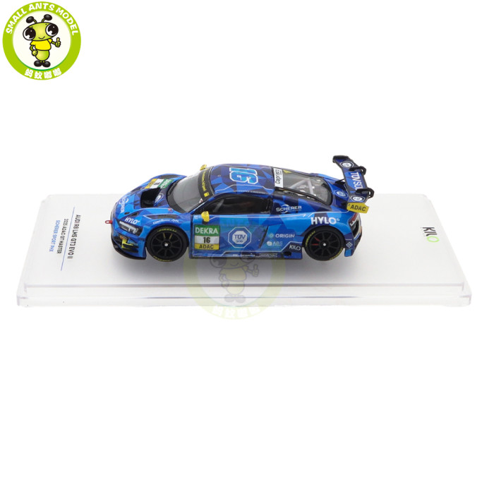 1/64 Kiloworks Audi R8 LMS GT3 EVO II 2025 Scherer Sport PHX Diecast Model Toys Car Boys Girls Gifts