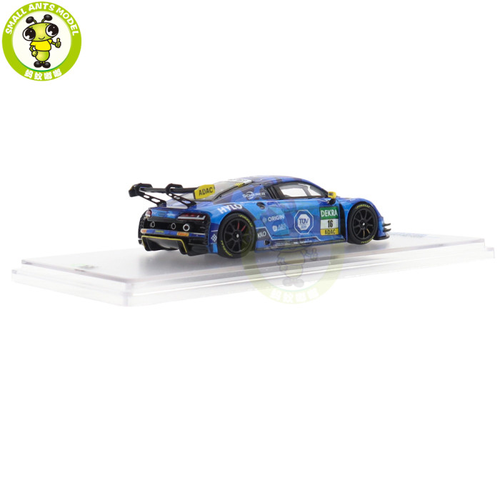 1/64 Kiloworks Audi R8 LMS GT3 EVO II 2025 Scherer Sport PHX Diecast Model Toys Car Boys Girls Gifts