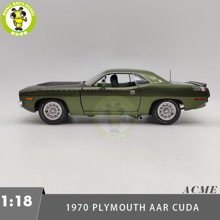 Pre-order 1/18 1970 Plymouth AAR Cuda ACME Ivy Green Diecast Model Car Toys Gifts