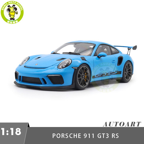 1/18 Porsche 911 991.2 GT3 RS AUTOart 78182 Riviera Blue Model Car