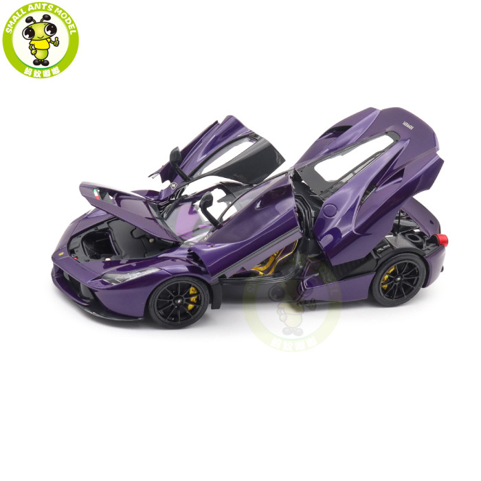 1/18 Ferrari LaFerrari Purple Dubai - Viola Vio BBR 182237 Diecast Model Toys Car Gifts For Father Friends