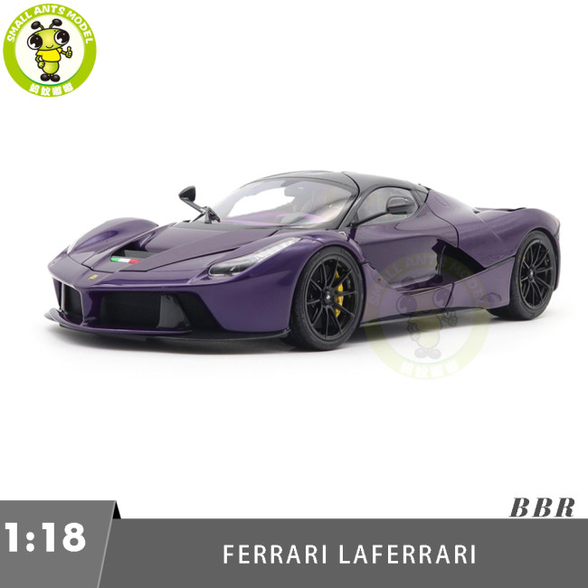 1/18 Ferrari LaFerrari Purple Dubai - Viola Vio BBR 182237 Diecast Model Toys Car Gifts For Father Friends