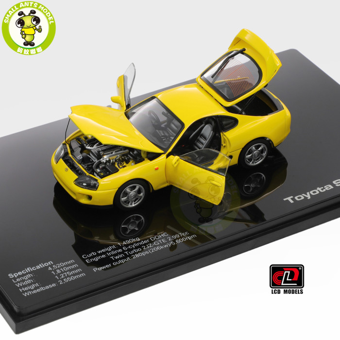 1/43 LCD Toyota Supra A80 Diecast Model Toy Car Gifts For Friends Father