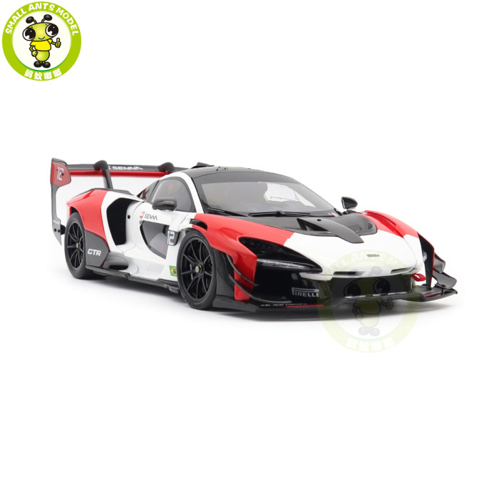 1/18 LCD Mclaren Senna GTR Red/White Diecast Model Car Gifts For Father Friends