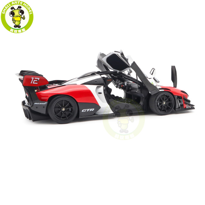 1/18 LCD Mclaren Senna GTR Red/White Diecast Model Car Gifts For Father Friends