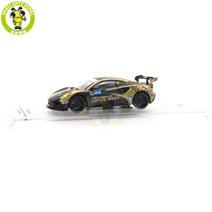 1/64 Kiloworks LOTUS Emira GT4 Adam Christodoulou 2023 Macau Lotus Team TORO #88 Diecast Model Toys Car Boys Girls Gifts