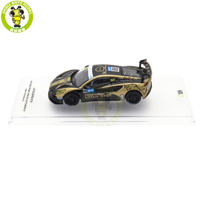 1/64 Kiloworks LOTUS Emira GT4 Adam Christodoulou 2023 Macau Lotus Team TORO #88 Diecast Model Toys Car Boys Girls Gifts